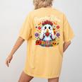 Espooky Vibes Maestra Halloween Spanish Mexican Teacher Women's Comfort Colors T-Shirt Back Print Mustard Espooky Vibes Maestra Halloween Spanish Mexican Teacher Women's Comfort Colors T-Shirt Back Print Mustard