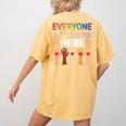 Everyone Is Welcome Here Shirt Teacher Women's Comfort Colors T-Shirt Back Print Mustard