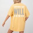 Everything I Say WILL Be On The Exam Teacher For Men Women Women's Comfort Colors T-Shirt Back Print Mustard