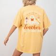 Exhausted Daycare Teacher Is My Costume Halloween Ghost Fun For Men Women Women's Comfort Colors T-Shirt Back Print Mustard Exhausted Daycare Teacher Is My Costume Halloween Ghost Fun For Men Women Women's Comfort Colors T-Shirt Back Print Mustard