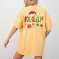 FA LA 8 Christmas Santa FA La Math Teacher Student Women's Comfort Colors T-Shirt Back Print Mustard FA LA 8 Christmas Santa FA La Math Teacher Student Women's Comfort Colors T-Shirt Back Print Mustard