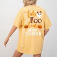 Faboolous INFANT Teacher Halloween Women's Comfort Colors T-Shirt Back Print Mustard