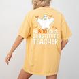 Faboolous Substitute Teacher Halloween Costume Women's Comfort Colors T-Shirt Back Print Mustard