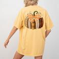 Fall Book Pumpkin Halloween Teacher Librarian Thanksgiving Women's Comfort Colors T-Shirt Back Print Mustard Fall Book Pumpkin Halloween Teacher Librarian Thanksgiving Women's Comfort Colors T-Shirt Back Print Mustard