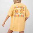 Fall In Love With Learning Autumn Fall Season Teacher Women's Comfort Colors T-Shirt Back Print Mustard Fall In Love With Learning Autumn Fall Season Teacher Women's Comfort Colors T-Shirt Back Print Mustard