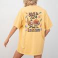 Fall In Love With Learning Teacher Autumn School Women's Comfort Colors T-Shirt Back Print Mustard Fall In Love With Learning Teacher Autumn School Women's Comfort Colors T-Shirt Back Print Mustard