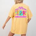 Are You Fall-O-Ween Directions Teacher Ghost Halloween Women's Comfort Colors T-Shirt Back Print Mustard