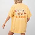 Are You Fall O Ween Directions Teacher Halloween Boo Ghost Women's Comfort Colors T-Shirt Back Print Mustard Are You Fall O Ween Directions Teacher Halloween Boo Ghost Women's Comfort Colors T-Shirt Back Print Mustard