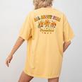 All About Fall Prevention Therapy SPED Teacher Thanksgiving Women's Comfort Colors T-Shirt Back Print Mustard