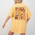 Fall Teacher Fall In Love With Math Math Thanksgiving For Men Women Women's Comfort Colors T-Shirt Back Print Mustard Fall Teacher Fall In Love With Math Math Thanksgiving For Men Women Women's Comfort Colors T-Shirt Back Print Mustard