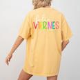 Feliz Viernes Happy Friday Spanish Teacher Friday Spanish Sp Women's Comfort Colors T-Shirt Back Print Mustard Feliz Viernes Happy Friday Spanish Teacher Friday Spanish Sp Women's Comfort Colors T-Shirt Back Print Mustard