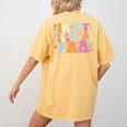 In My Field Day Era Teacher Kids Cute Groovy Field Day Women's Comfort Colors T-Shirt Back Print Mustard
