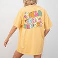 Field Day Fun Day Last Day Of School Teacher Student Women's Comfort Colors T-Shirt Back Print Mustard