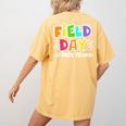 Field Day Green Team For Teacher Kids Field Day Games Women's Comfort Colors T-Shirt Back Print Mustard