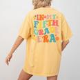 In My Fifth Grade Era 5th Grade Teacher Back To School Women's Comfort Colors T-Shirt Back Print Mustard