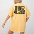 First 1St Grade Camo Camouflage Boy Teacher Back To School Women's Comfort Colors T-Shirt Back Print Mustard