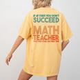 If At First You Don't Succeed Try Doing Math Teacher Women's Comfort Colors T-Shirt Back Print Mustard If At First You Don't Succeed Try Doing Math Teacher Women's Comfort Colors T-Shirt Back Print Mustard