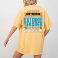 If At First You Don't Succeed Try Doing What Science Teacher Women's Comfort Colors T-Shirt Back Print Mustard