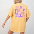 In My First Grade Era 1st Grade Girls Teacher Back To School Women's Comfort Colors T-Shirt Back Print Mustard In My First Grade Era 1st Grade Girls Teacher Back To School Women's Comfort Colors T-Shirt Back Print Mustard