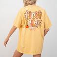 First Grade Fall Floral Coquette Bow Teachers Students Women's Comfort Colors T-Shirt Back Print Mustard First Grade Fall Floral Coquette Bow Teachers Students Women's Comfort Colors T-Shirt Back Print Mustard