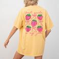 First Grade Is My Jam Strawberry First Grade Teacher Women Women's Comfort Colors T-Shirt Back Print Mustard First Grade Is My Jam Strawberry First Grade Teacher Women Women's Comfort Colors T-Shirt Back Print Mustard