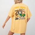 First Grade Zoo Field Trip Squad Matching Teacher Students Women's Comfort Colors T-Shirt Back Print Mustard First Grade Zoo Field Trip Squad Matching Teacher Students Women's Comfort Colors T-Shirt Back Print Mustard