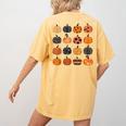 Folk Art Pumpkins Teacher Nurses Admin Witch Halloween Cute Women's Comfort Colors T-Shirt Back Print Mustard Folk Art Pumpkins Teacher Nurses Admin Witch Halloween Cute Women's Comfort Colors T-Shirt Back Print Mustard