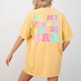 In My Fourth Grade Era Girl Back To School 4th Grade Teacher Women's Comfort Colors T-Shirt Back Print Mustard