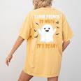 French Teacher Halloween French Class School Women's Comfort Colors T-Shirt Back Print Mustard