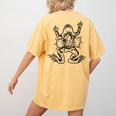 Frog Dissection Biology Anatomy Lab Science Teacher Women's Comfort Colors T-Shirt Back Print Mustard