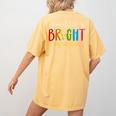 Your Future Is Bright Kindergarten Teacher Life Men Women Women's Comfort Colors T-Shirt Back Print Mustard Your Future Is Bright Kindergarten Teacher Life Men Women Women's Comfort Colors T-Shirt Back Print Mustard