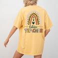 Future Teacher Boho Rainbow Leopard New Grad Student Women's Comfort Colors T-Shirt Back Print Mustard Future Teacher Boho Rainbow Leopard New Grad Student Women's Comfort Colors T-Shirt Back Print Mustard