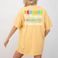 Future Teacher Cool Teacher In Progress Please Wait Women's Comfort Colors T-Shirt Back Print Mustard Future Teacher Cool Teacher In Progress Please Wait Women's Comfort Colors T-Shirt Back Print Mustard