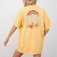 Future Teacher Kids Youth Girls Rainbow Pre-k Kindergarten Women's Comfort Colors T-Shirt Back Print Mustard
