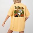 Ghost Library Reading Books Halloween Librarian Teacher Women's Comfort Colors T-Shirt Back Print Mustard Ghost Library Reading Books Halloween Librarian Teacher Women's Comfort Colors T-Shirt Back Print Mustard