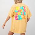 In My Glowing Teacher Era Groovy Colorful Bright Women's Comfort Colors T-Shirt Back Print Mustard
