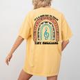 Good Day To Teach Tiny Musicians Piano Music Teacher Women Women's Comfort Colors T-Shirt Back Print Mustard