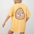 Good Egg Teacher Halloween Costume The Couch Potato Women's Comfort Colors T-Shirt Back Print Mustard