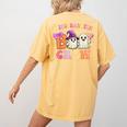 Groovy Kindergarten Boo Crew Kinder Halloween Teacher Kids Women's Comfort Colors T-Shirt Back Print Mustard