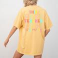 Groovy This Teacher Is Glowing Hello Summer End Of School Women's Comfort Colors T-Shirt Back Print Mustard Groovy This Teacher Is Glowing Hello Summer End Of School Women's Comfort Colors T-Shirt Back Print Mustard