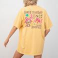 Half Teacher Half Iced Coffee Back To School Women's Comfort Colors T-Shirt Back Print Mustard Half Teacher Half Iced Coffee Back To School Women's Comfort Colors T-Shirt Back Print Mustard