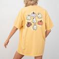 Halloween Advocate Heat Transfers Special Education Teacher Men Women Women's Comfort Colors T-Shirt Back Print Mustard