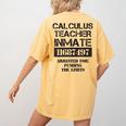 Halloween Calculus Teacher Prisoner Costume Women's Comfort Colors T-Shirt Back Print Mustard Halloween Calculus Teacher Prisoner Costume Women's Comfort Colors T-Shirt Back Print Mustard