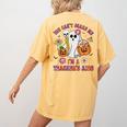 Halloween You Can't Scare Me I'm A School Teacher's Aide Women's Comfort Colors T-Shirt Back Print Mustard Halloween You Can't Scare Me I'm A School Teacher's Aide Women's Comfort Colors T-Shirt Back Print Mustard