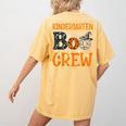 Halloween Kindergarten Boo Crew Kinder Teacher Student Women's Comfort Colors T-Shirt Back Print Mustard Halloween Kindergarten Boo Crew Kinder Teacher Student Women's Comfort Colors T-Shirt Back Print Mustard
