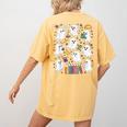 Halloween Math Teacher Ghost Math Teacher Spooky Halloween Women's Comfort Colors T-Shirt Back Print Mustard