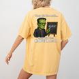 Halloween Monster Math Pun Teacher Humor Women's Comfort Colors T-Shirt Back Print Mustard
