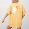 Halloween Music Note Ghost Teacher Fall Musical Instrument Women's Comfort Colors T-Shirt Back Print Mustard Halloween Music Note Ghost Teacher Fall Musical Instrument Women's Comfort Colors T-Shirt Back Print Mustard