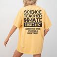 Halloween Science Teacher Prisoner Costume Women's Comfort Colors T-Shirt Back Print Mustard Halloween Science Teacher Prisoner Costume Women's Comfort Colors T-Shirt Back Print Mustard