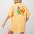 Halloween SPED Teacher Boo In ASL Boo Hands Sign Language Women's Comfort Colors T-Shirt Back Print Mustard